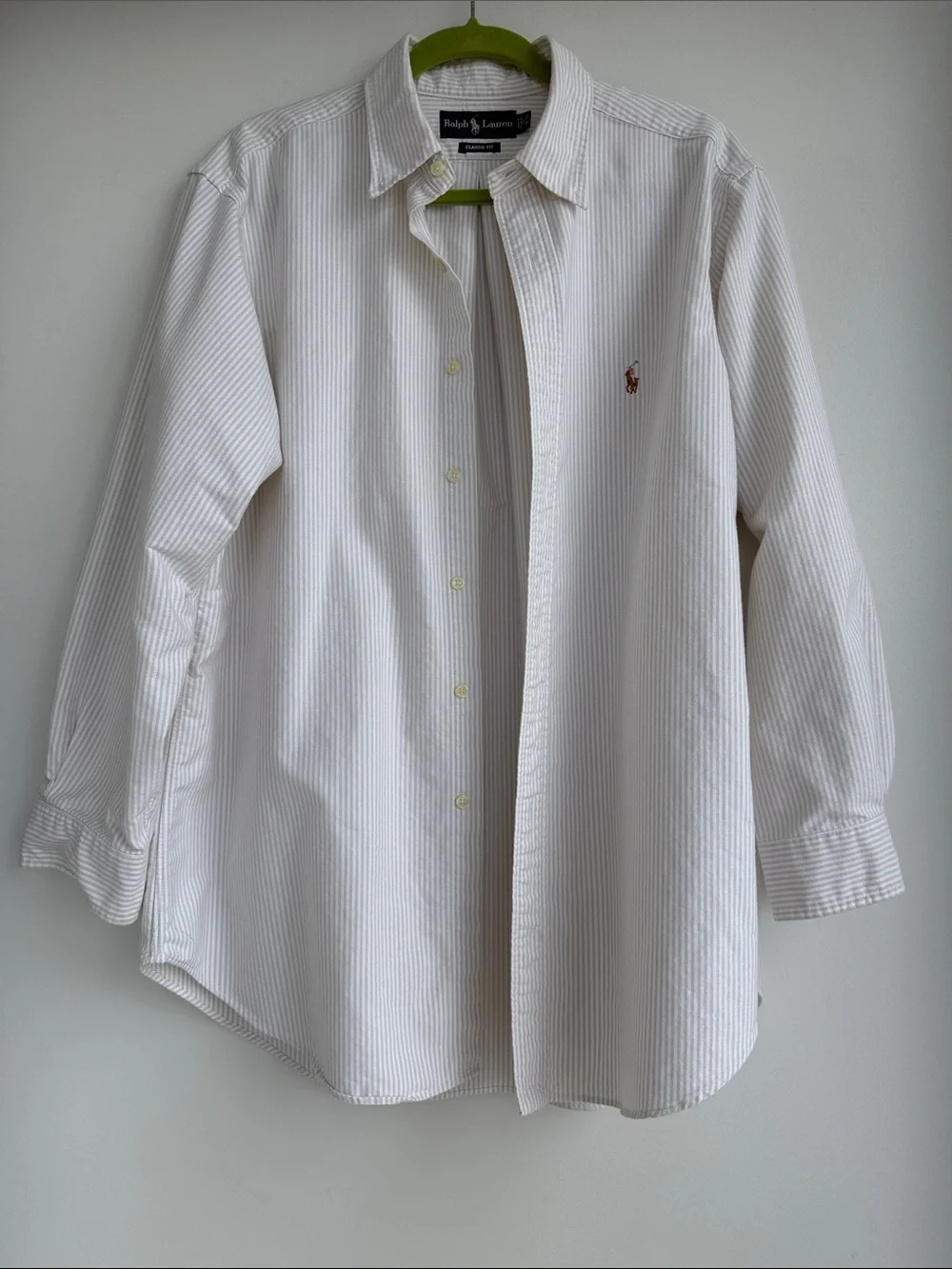 Polo Ralph Lauren Classic Fit Striped Oxford Button Down Cotton Shirt 17 32/33